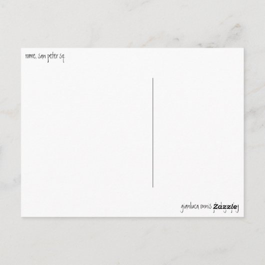 Rome, San Peter Square Briefkaart (Achterkant)