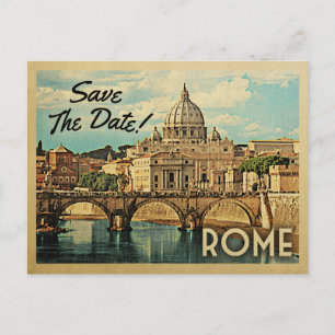Rome Save the Date  Italy Aankondigingskaart