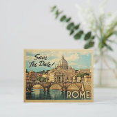 Rome Save the Date  Italy Aankondigingskaart (Staand voorkant)
