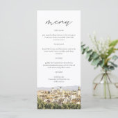 Rome Silhouette Reisbestemming Menu Kaarten (Staand voorkant)