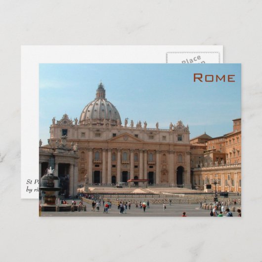 Rome - Sint-Peter Basilica Briefkaart (Voorkant / Achterkant)