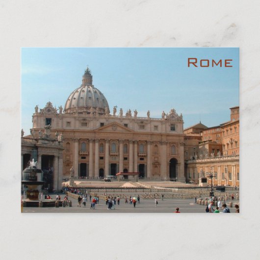 Rome - Sint-Peter Basilica Briefkaart (Voorkant)