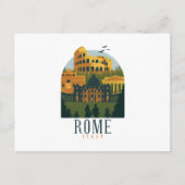 Rome Skyline Drawing Briefkaart (Voorkant)