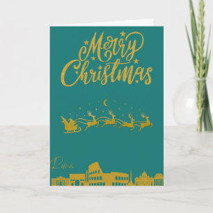 Rome Skyline, Vrolijk Kerstfeest Kaart