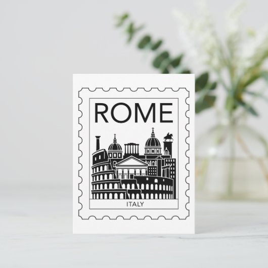 Rome Souvenir Italië Postzegel Briefkaart (Staand voorkant)