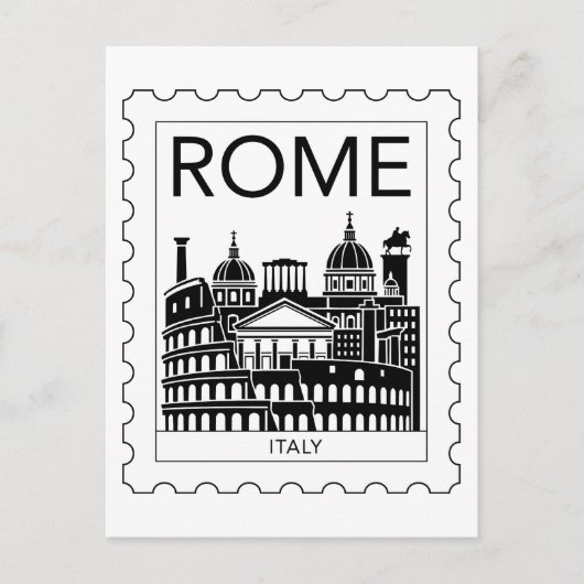 Rome Souvenir Italië Postzegel Briefkaart (Voorkant)