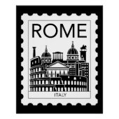 Rome Souvenir Italië Postzegel Perfect Poster (Voorkant)