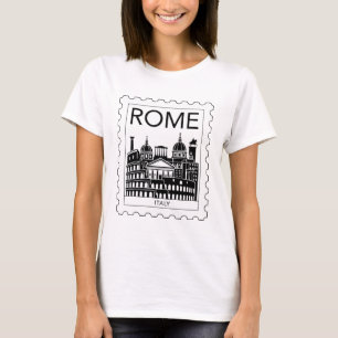 Rome Souvenir Italië Postzegel T-shirt