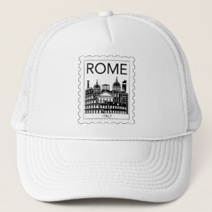 Rome Souvenir Italië Postzegel Trucker Pet