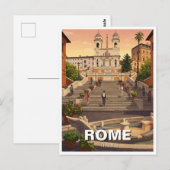 Rome Spaanse Stappen Italië Reizen Briefkaart (Voorkant / Achterkant)