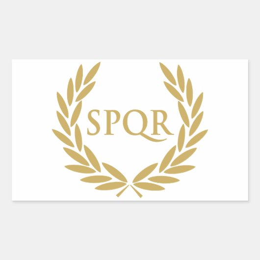 Rome SPQR Roman Senate Seal Rechthoekige Sticker (Voorkant)