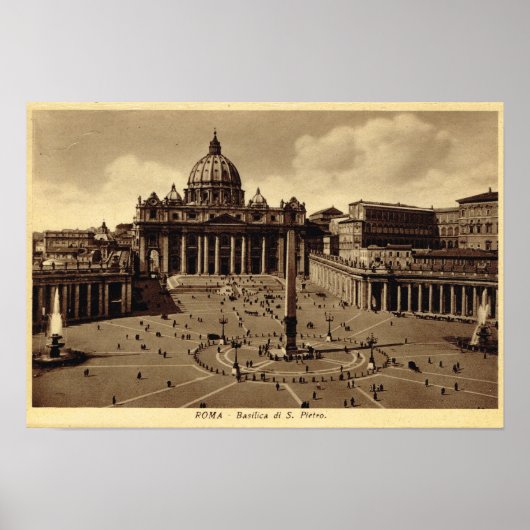 Rome, St Peter's Square, vatican Poster (Voorkant)