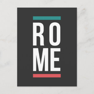 Rome Stad Vetgedrukte Typografie ontwerp Briefkaart