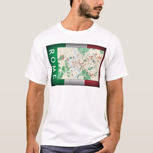 Rome Stadkaart T-shirt (Voorkant)