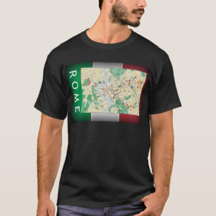 Rome stadsplattegrond t-shirt