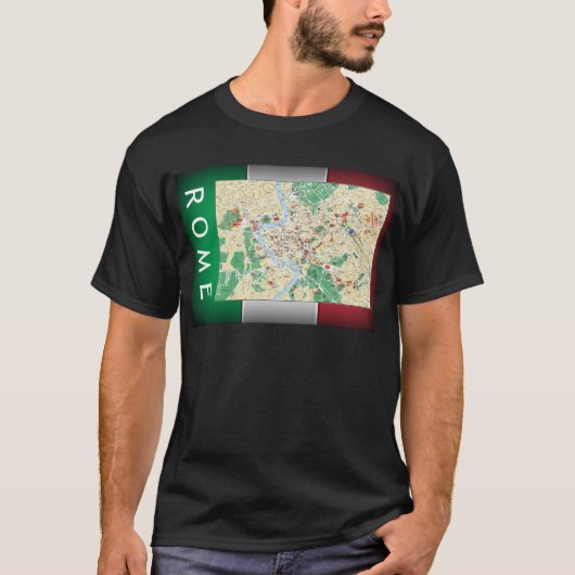 Rome stadsplattegrond t-shirt (Voorkant)