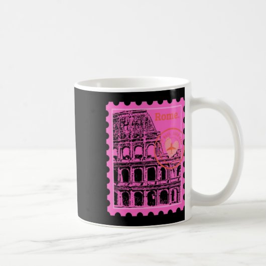 Rome Stempel Sticker Koffiemok (Rechts)