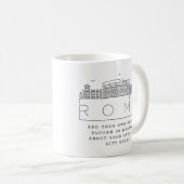 Rome | Stylized City Skyline Custom Slogan Koffiemok (Voorkant rechts)