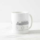 Rome Stylized Skyline Coffee Mok (Voorkant rechts)