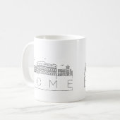 Rome Stylized Skyline Coffee Mok (Voorkant links)