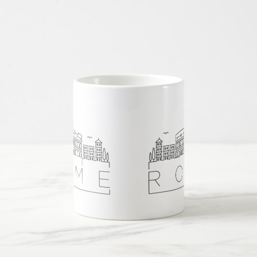 Rome Stylized Skyline Coffee Mok (Center)
