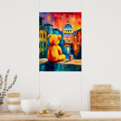 Rome Teddy Fauvist Zonsondergang Skyline Print (Keuken)