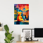 Rome Teddy Fauvist Zonsondergang Skyline Print (Thuiskantoor)