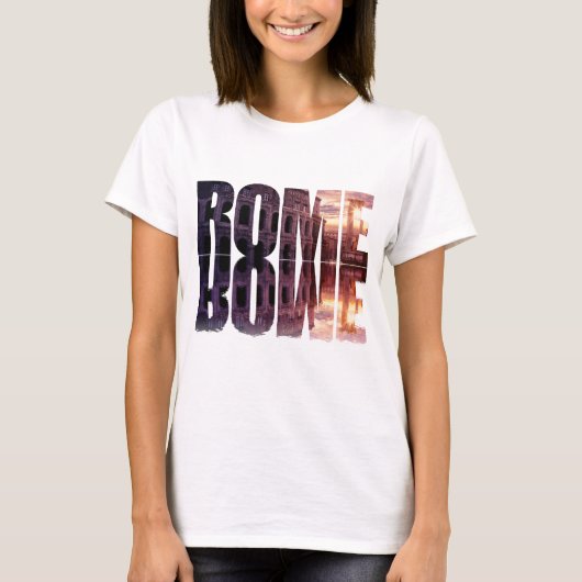 Rome tekst met Colosseum souvenir T-shirt (Voorkant)
