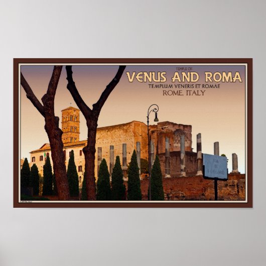 Rome - tempel van Venus en Roma Poster (Voorkant)