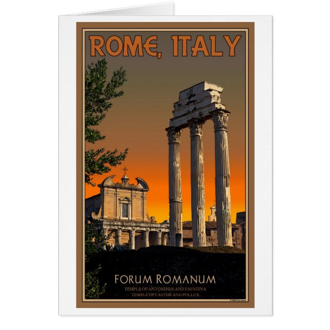 Rome - Temple Ruins in Forum Romanum (Voorkant)