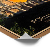 Rome - Temple Ruins in Forum Romanum Poster (Hoek)