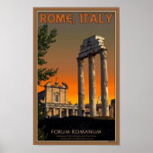 Rome - Temple Ruins in Forum Romanum Poster (Voorkant)