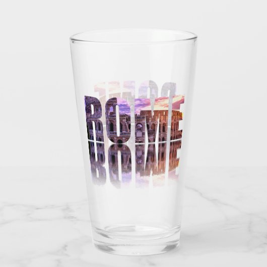 Rome text souvenir glas (Achterkant)
