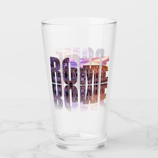Rome text souvenir glas (Voorkant)