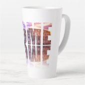 Rome text souvenir latte mok (Rechterhoek)