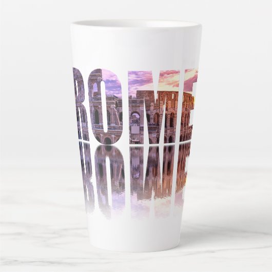 Rome text souvenir latte mok (Voorkant)