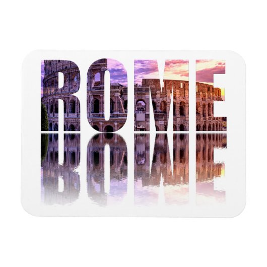 Rome text souvenir magneet (Horizontaal)