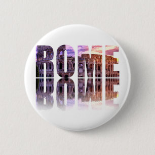 Rome text souvenir ronde button 5,7 cm
