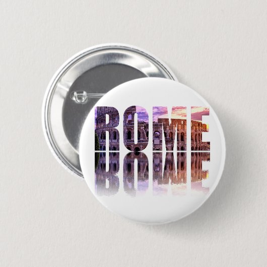 Rome text souvenir ronde button 5,7 cm (Voorkant /achterkant)