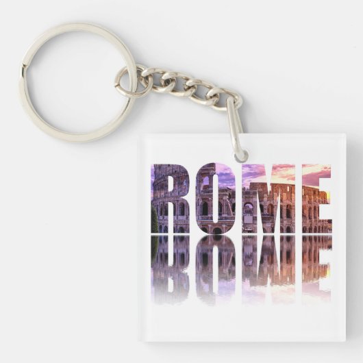 Rome text souvenir sleutelhanger (voorkant)