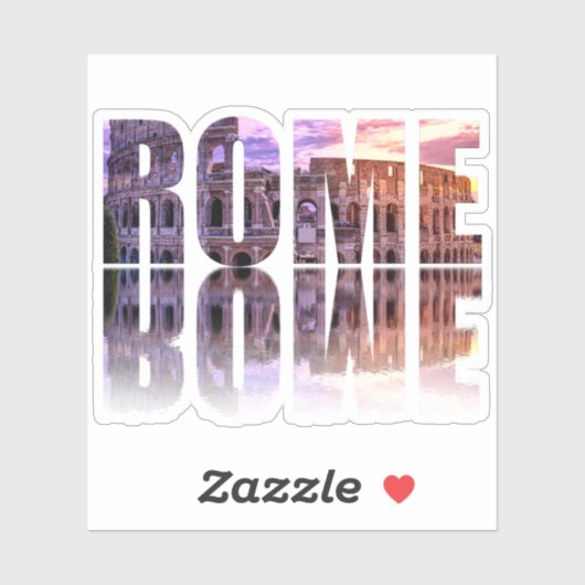 Rome text souvenir sticker (Vel)