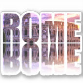 Rome text souvenir sticker (Voorkant)
