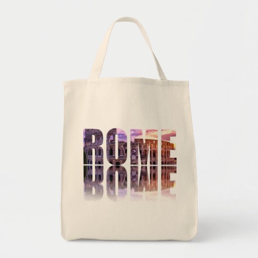 Rome text souvenir tote bag (Voorkant)