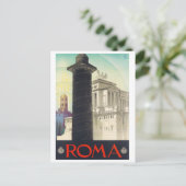 Rome Trajan's Column Italy vintage travelage Briefkaart (Staand voorkant)