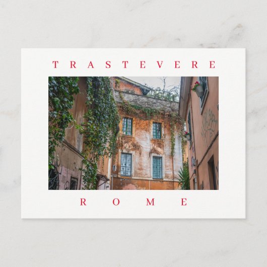Rome Trastevere gebouwen uitzicht briefkaart (Voorkant)