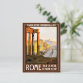 Rome Travel Poster  Briefkaart (Staand voorkant)