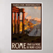 Rome Travel Poster Italy Art Roman Print Italian