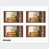 Rome Travel Poster  Rechthoekige Sticker (Vel)