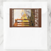 Rome Travel Poster  Rechthoekige Sticker (Tas)