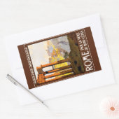 Rome Travel Poster  Rechthoekige Sticker (Envelop)